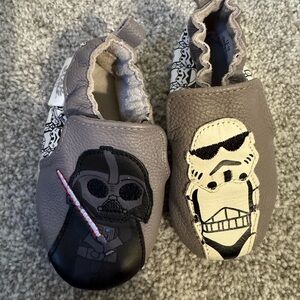 Robeez Gray Baby Shoes with Stormtrooper Design
